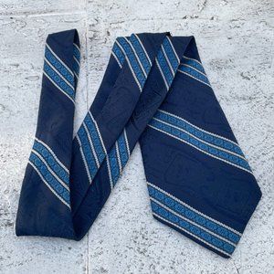 Towncraft Plus Men Tie Blue Tone Necktie 100% Polyester Tie